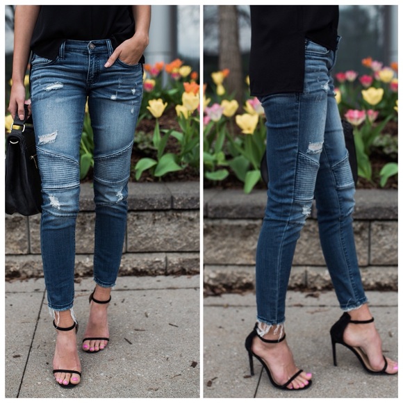 Denim - BEST PIPED FRAYED - JEANs - skinny ankle
